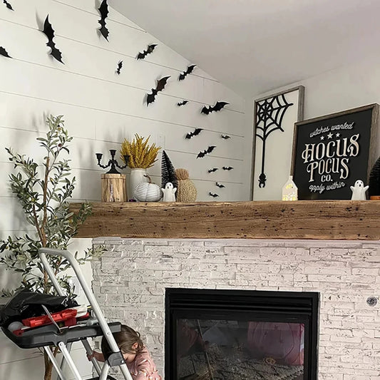 🦇 3D Halloween Bat Wall Decorations – Scary PVC Bat Stickers 🦇