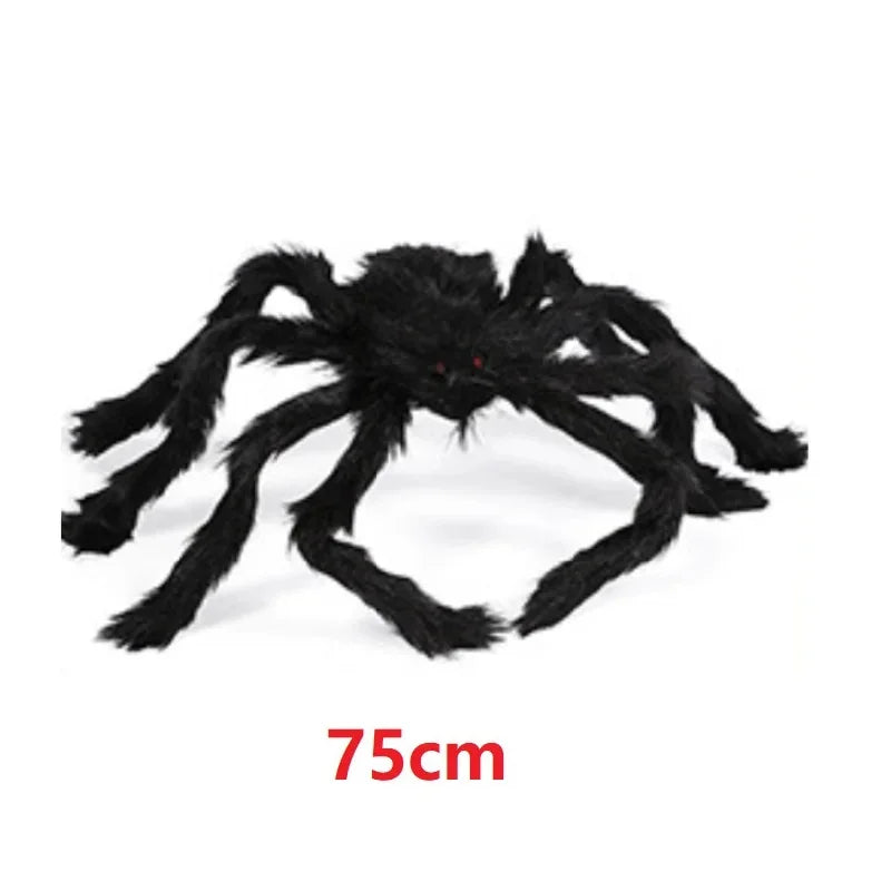 🕷️ Giant Halloween Plush Spider Decoration – Scary Realistic Horror Prop 🕷️