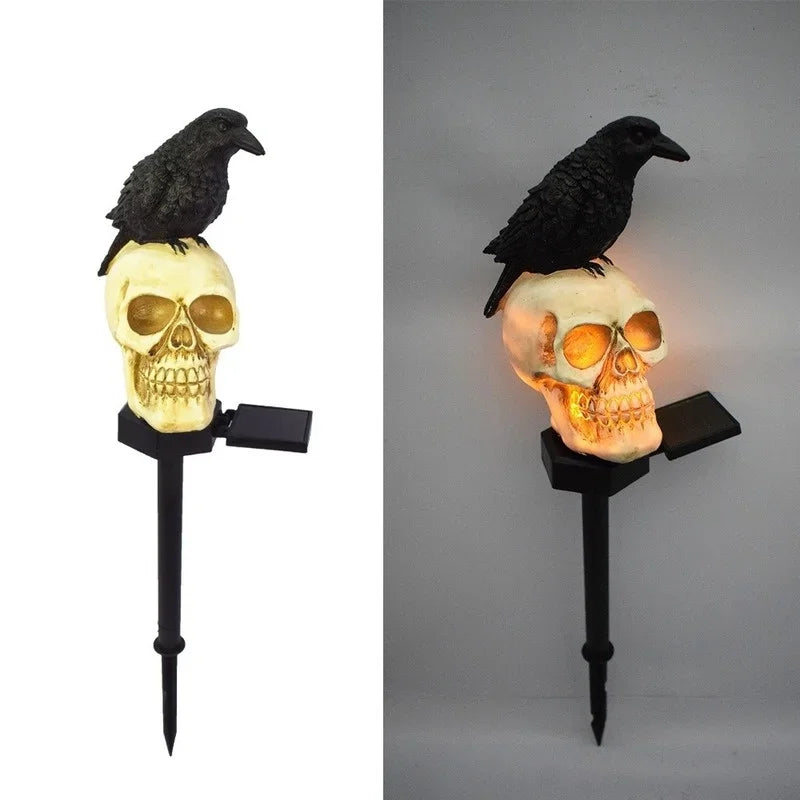 Solar Halloween Skeleton Ghost Light – Outdoor Hanging Horror Grimace LED Decor for Garden, Yard & Holiday Parties