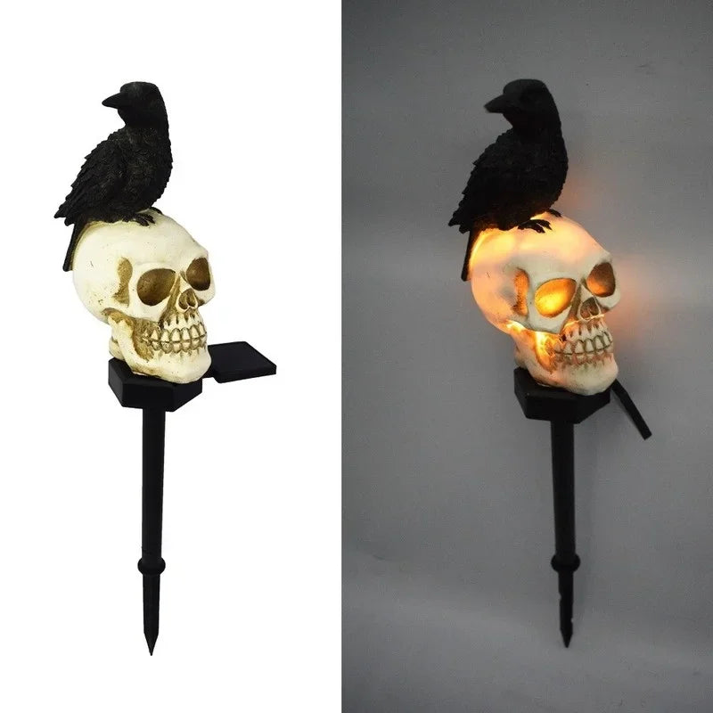 Solar Halloween Skeleton Ghost Light – Outdoor Hanging Horror Grimace LED Decor for Garden, Yard & Holiday Parties