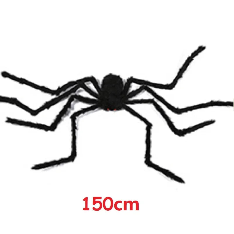 🕷️ Giant Halloween Plush Spider Decoration – Scary Realistic Horror Prop 🕷️