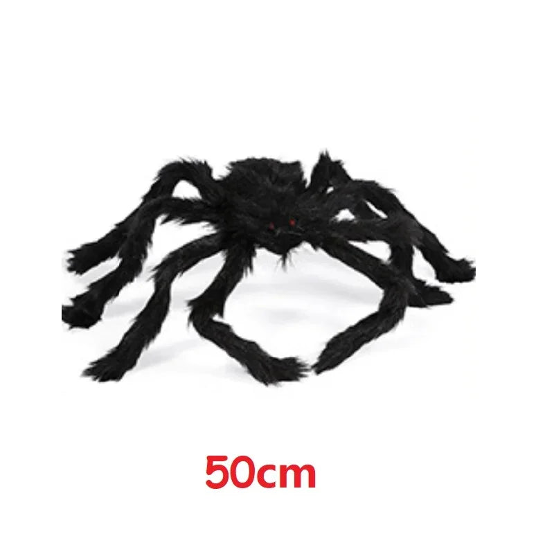 🕷️ Giant Halloween Plush Spider Decoration – Scary Realistic Horror Prop 🕷️