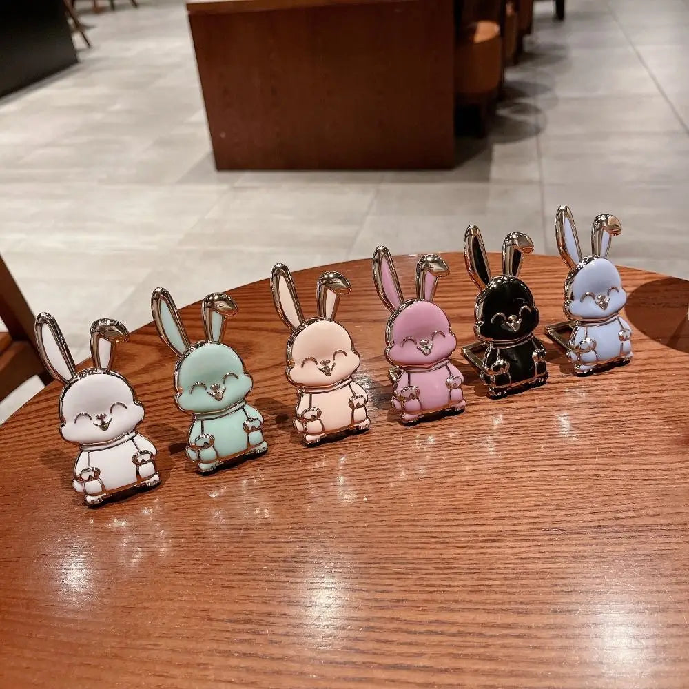 Bunny Phone Finger Ring Holder – Foldable Kickstand & Grip | Cute Cartoon Rabbit Design