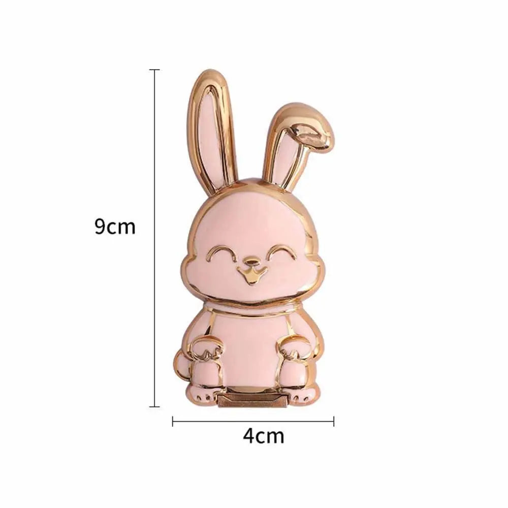 Bunny Phone Finger Ring Holder – Foldable Kickstand & Grip | Cute Cartoon Rabbit Design