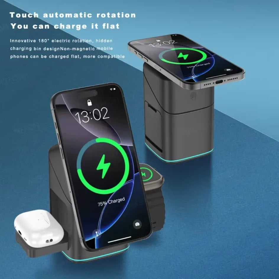 MagCharge™ Pro 15W Magnetic Wireless Charger | MagSafe-Compatible Fast Charging Pad for iPhone & Android – Portable Travel Essential