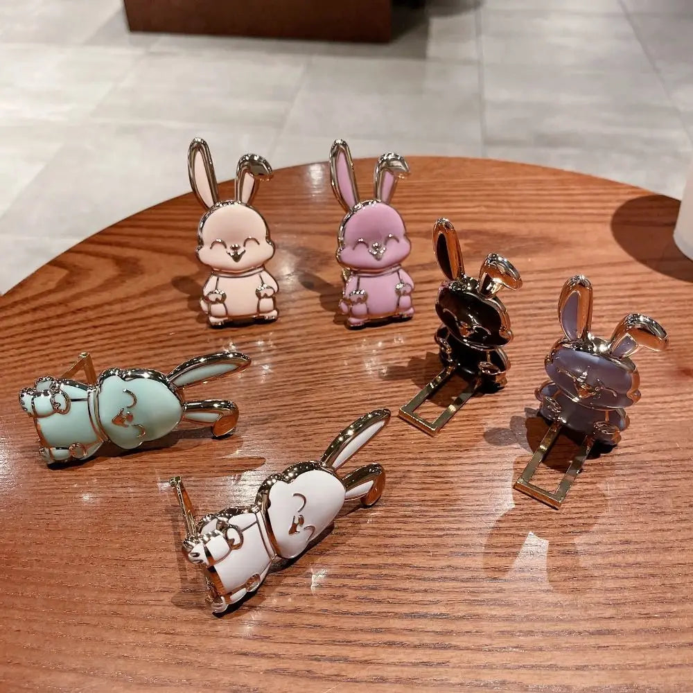 Bunny Phone Finger Ring Holder – Foldable Kickstand & Grip | Cute Cartoon Rabbit Design
