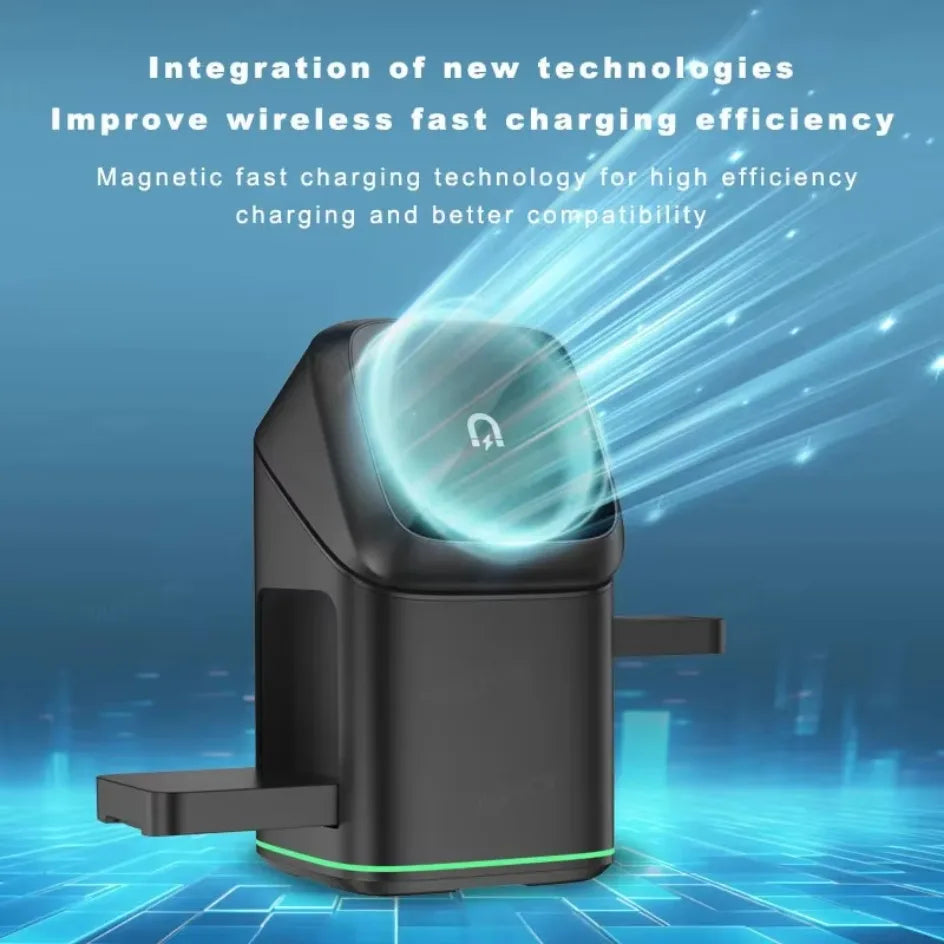 MagCharge™ Pro 15W Magnetic Wireless Charger | MagSafe-Compatible Fast Charging Pad for iPhone & Android – Portable Travel Essential
