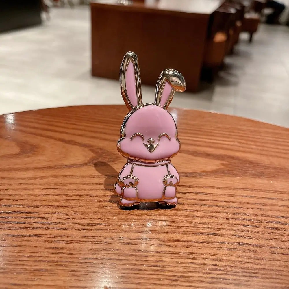 Bunny Phone Finger Ring Holder – Foldable Kickstand & Grip | Cute Cartoon Rabbit Design