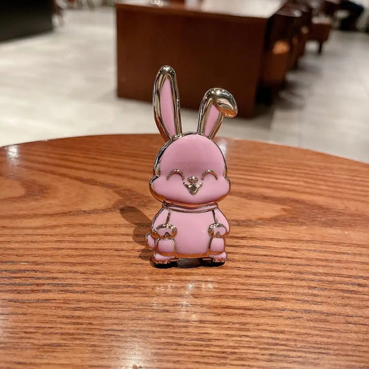 Bunny Phone Finger Ring Holder – Foldable Kickstand & Grip | Cute Cartoon Rabbit Design