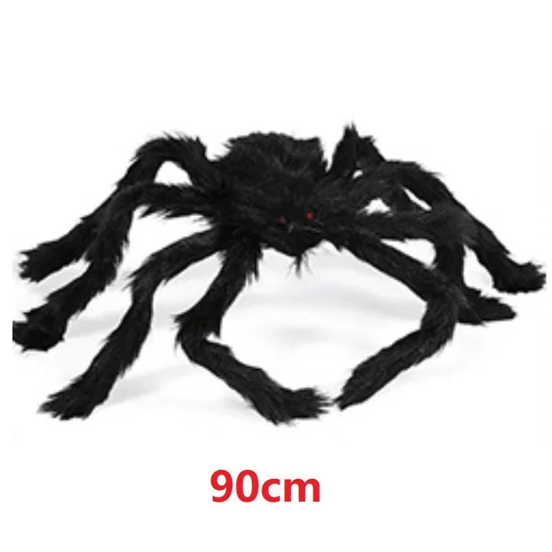 🕷️ Giant Halloween Plush Spider Decoration – Scary Realistic Horror Prop 🕷️
