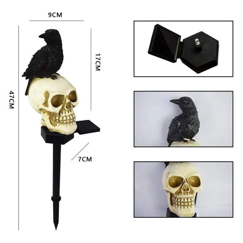 Solar Halloween Skeleton Ghost Light – Outdoor Hanging Horror Grimace LED Decor for Garden, Yard & Holiday Parties