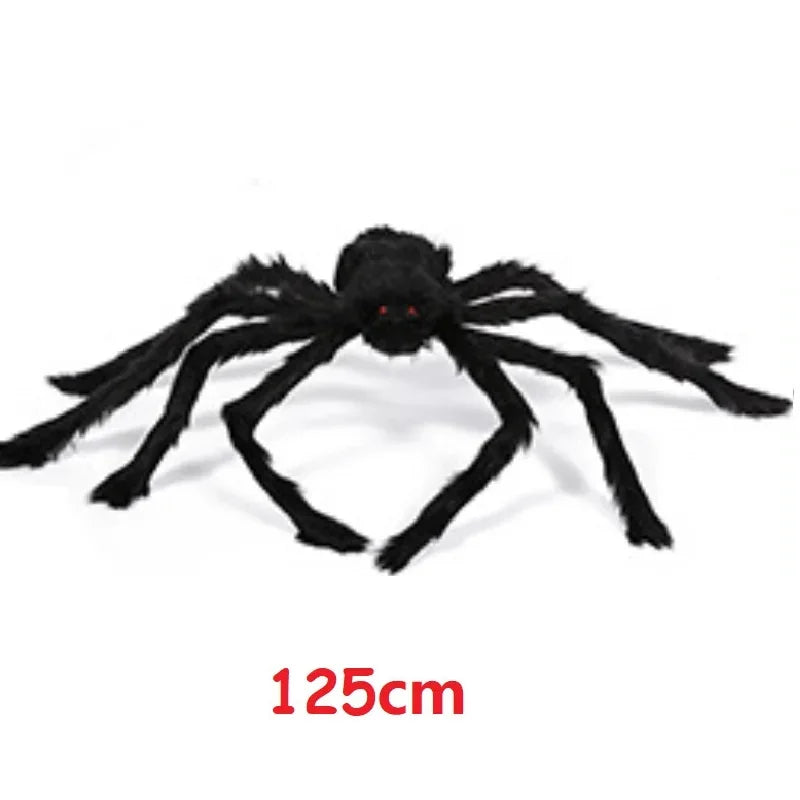 🕷️ Giant Halloween Plush Spider Decoration – Scary Realistic Horror Prop 🕷️